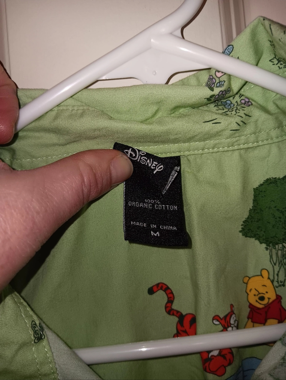 Disney Winnie the Pooh Green Short-Sleeve Button-Up Shirt - Picture 2 of 5